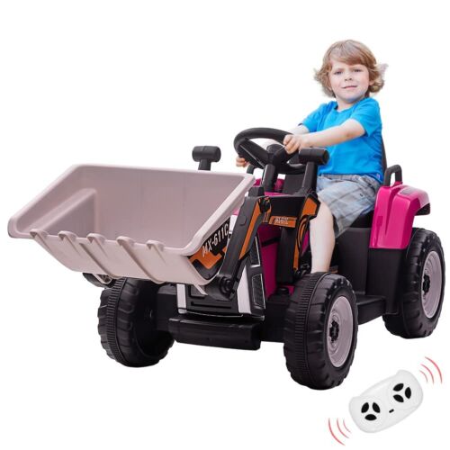 Electric Ride-On Car for Kids with Remote Control and Bucket - 12V Battery Powered
