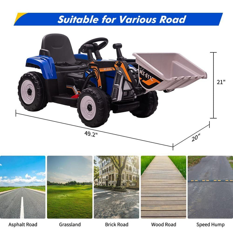 Load image into Gallery viewer, Electric Ride-On Car for Kids with Remote Control and Bucket - 12V Battery Powered
