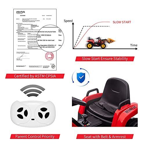 Load image into Gallery viewer, Electric Ride-On Car for Kids with Remote Control and Bucket - 12V Battery Powered
