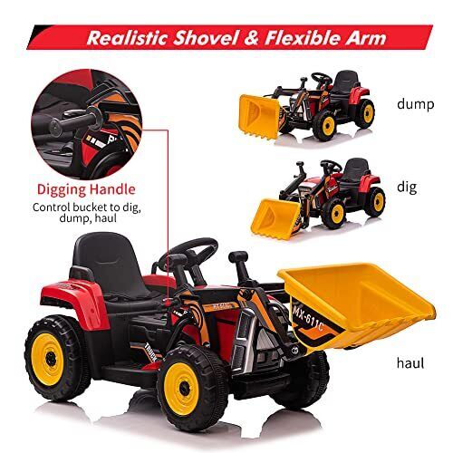 Load image into Gallery viewer, Electric Ride-On Car for Kids with Remote Control and Bucket - 12V Battery Powered
