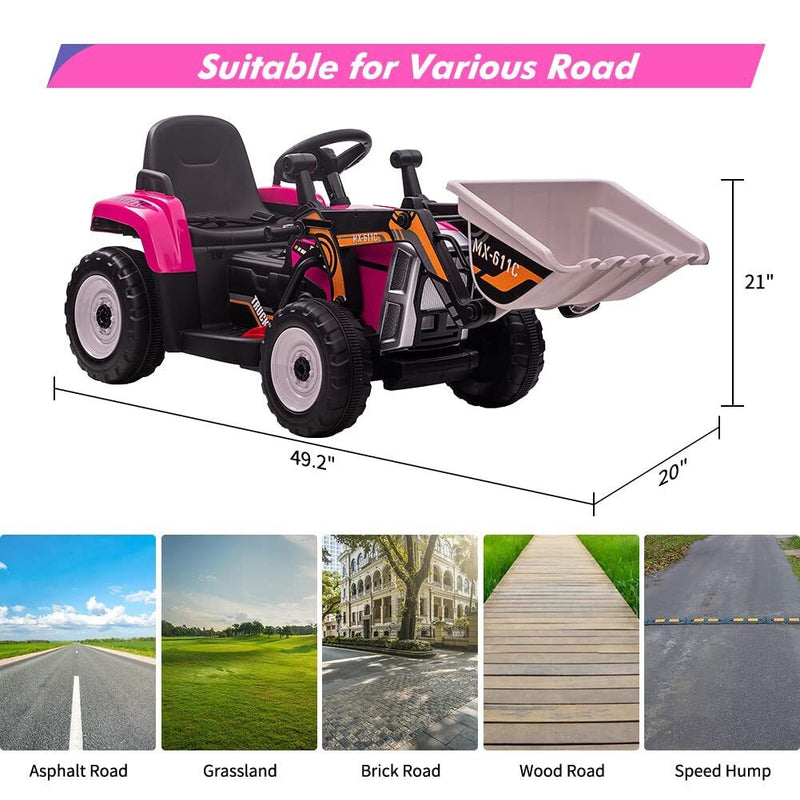 Load image into Gallery viewer, Electric Ride-On Car for Kids with Remote Control and Bucket - 12V Battery Powered
