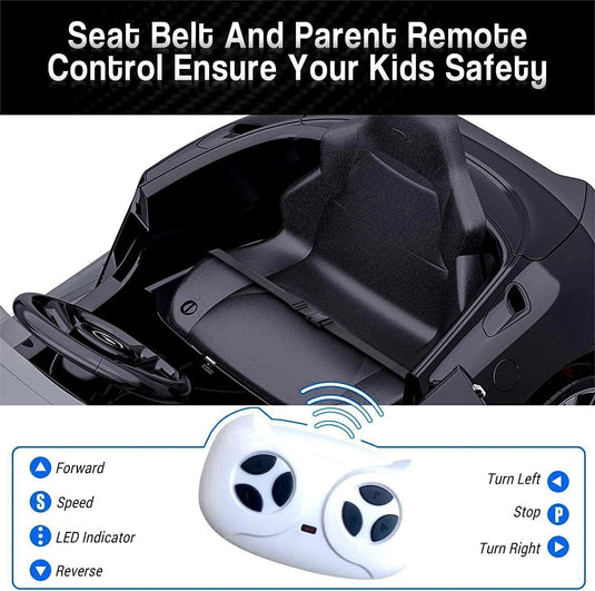 Electric Ride-On Car for Kids with Remote Control and LED Lights - Perfect Holiday Gift!