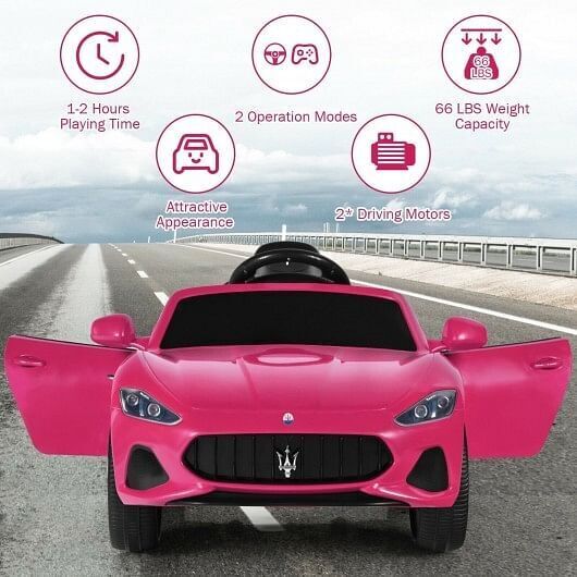 Load image into Gallery viewer, Electric Ride-On Car for Kids with Remote Control and LED Lights - Pink
