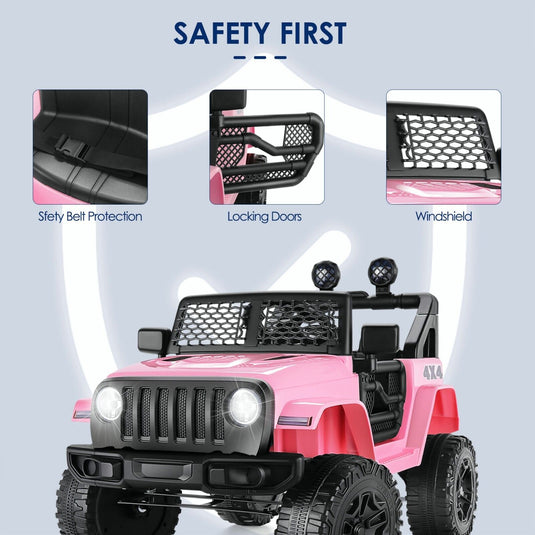 Electric Ride-On Car for Kids with Remote Control and MP3 Player - 12V Children's Truck Toy