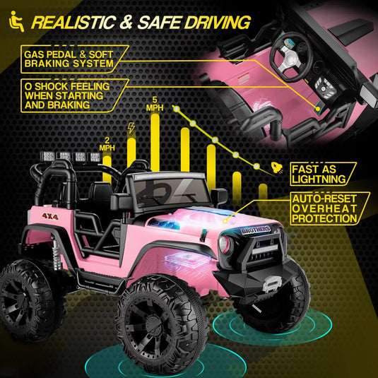 Electric Ride-On Car for Kids with Parental Remote Control, MP3 Player, and Gift Option