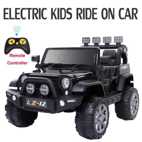 Electric Ride On Car for Kids with Remote Control, Music, and Light - Black