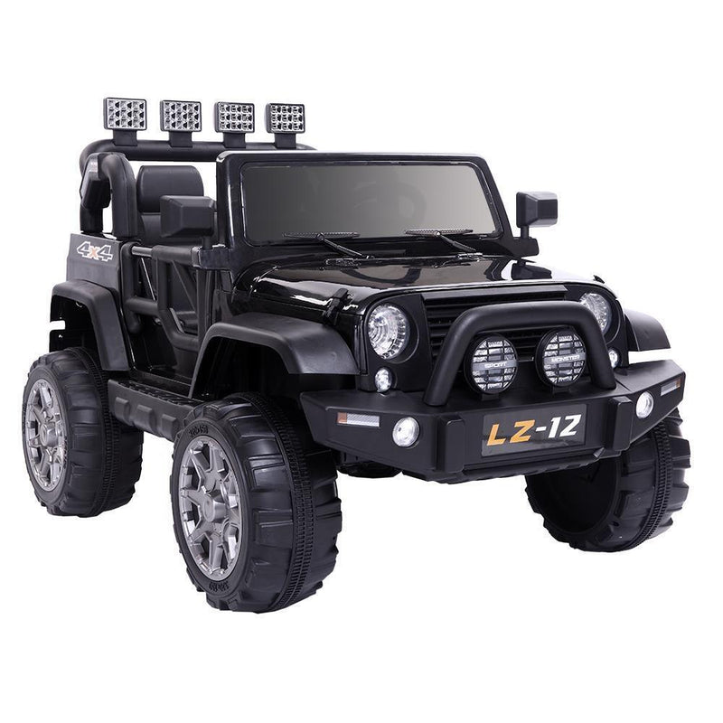 Load image into Gallery viewer, Electric Ride-On Car for Kids with Remote Control, Music, LED Lights, and 4mph Wheels in Black
