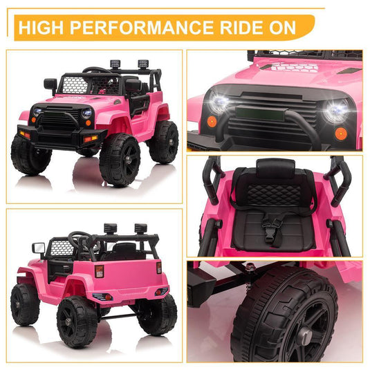 Electric Ride-On Car for Kids with Remote Control - Pink