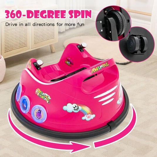 Electric Ride On Car for Toddlers with Remote Control and LED Lights