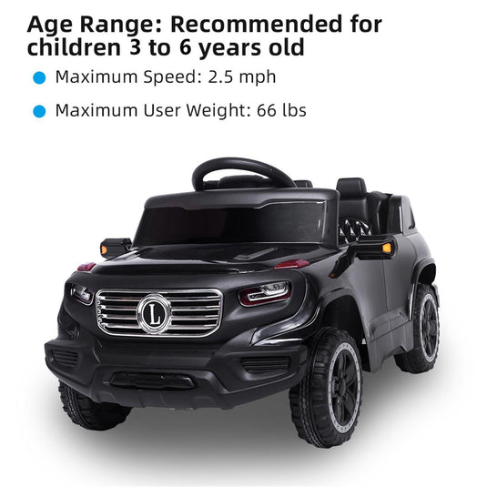 Electric Ride-On Car Truck for Kids with LED Lights and 6V Battery - Available in 4 Vibrant Colors!
