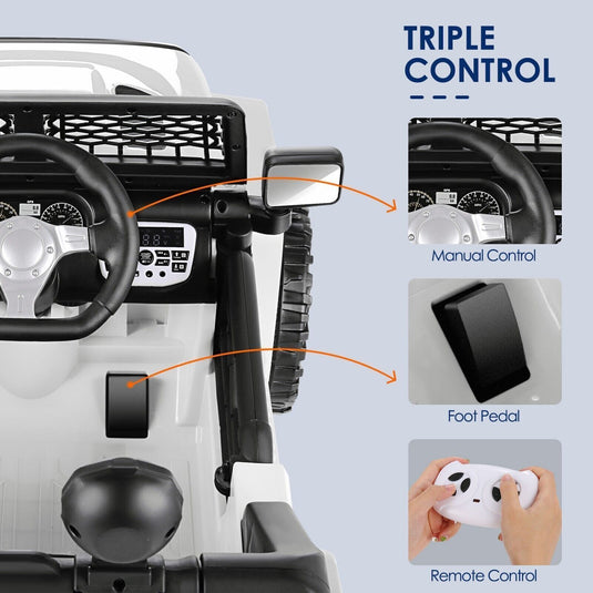 Electric Ride-On Car/Truck for Kids with MP3 Music and Remote Control - 12V with Lights