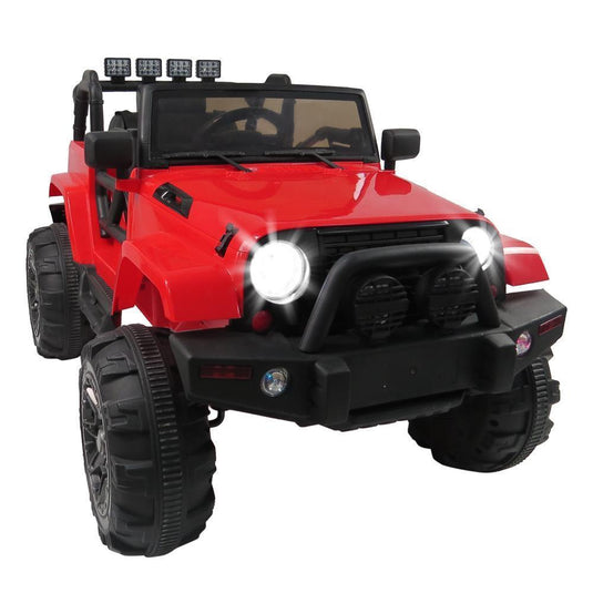 Electric Ride-On Car Truck for Kids with Remote Control, MP3 Player, and LED Lights - 3 Speed Options