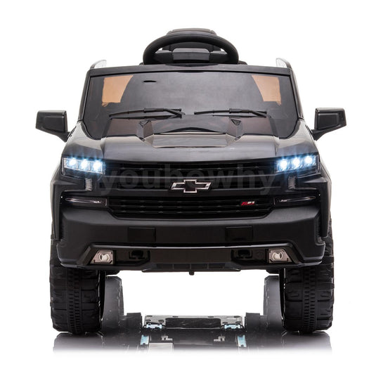 Electric Ride On Car Truck Toy with Remote Control, Music, and LED Lights - 12V Safety Power for Endless Fun!