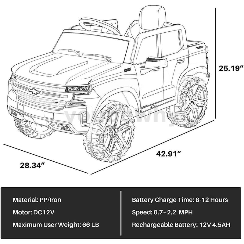 Load image into Gallery viewer, Electric Ride On Car Truck Toy with Remote Control, Music, and LED Lights - 12V Safety Power for Endless Fun!
