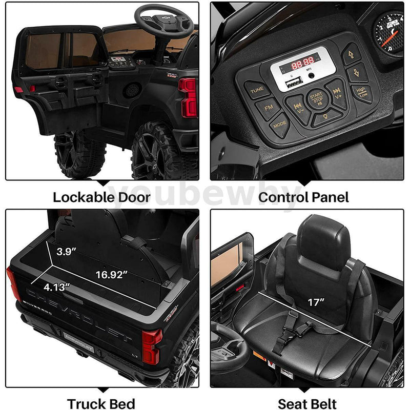 Load image into Gallery viewer, Electric Ride On Car Truck Toy with Remote Control, Music, and LED Lights - 12V Safety Power for Endless Fun!
