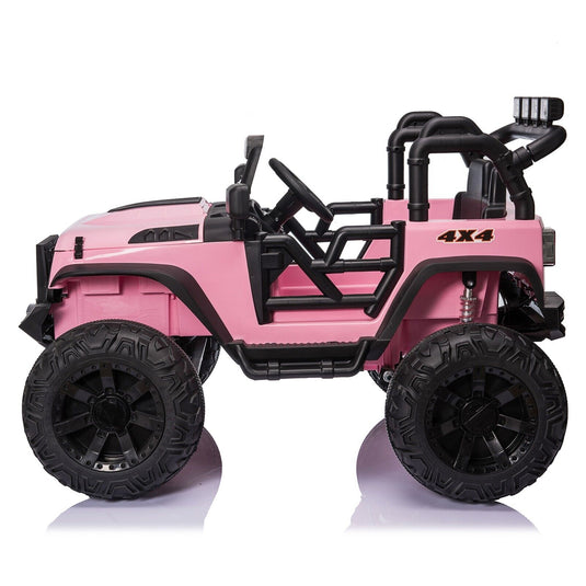 PINK Kids 24V Ride On Car Truck with Remote Control and 400W Electric Power