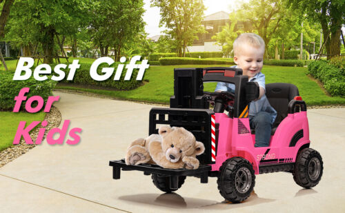 Load image into Gallery viewer, Electric Ride-On Construction Forklift with Remote Control and Built-In Music - 12V
