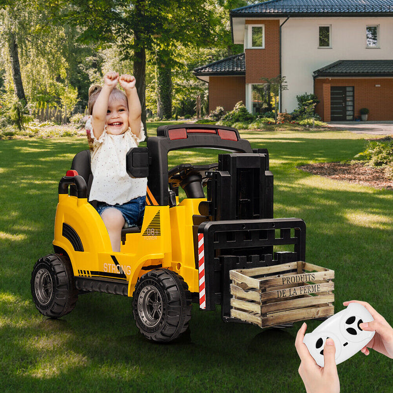 Load image into Gallery viewer, Electric Ride-On Construction Forklift with Remote Control and Built-In Music - 12V

