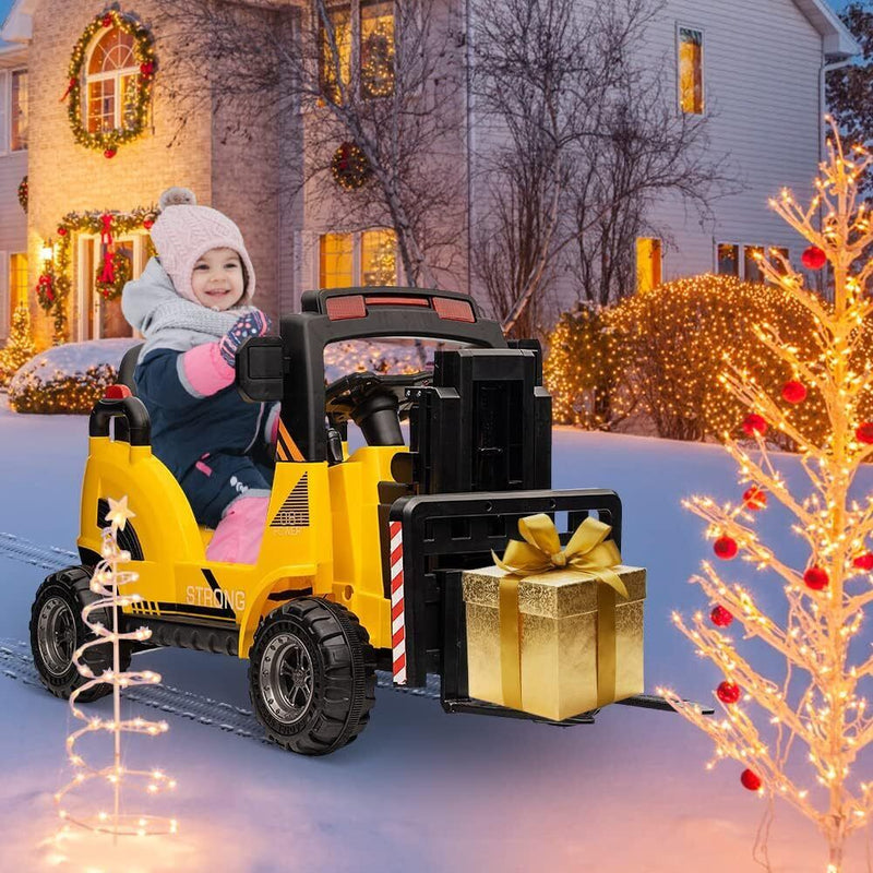 Load image into Gallery viewer, Electric Ride-On Construction Forklift with Remote Control and Built-In Music - 12V
