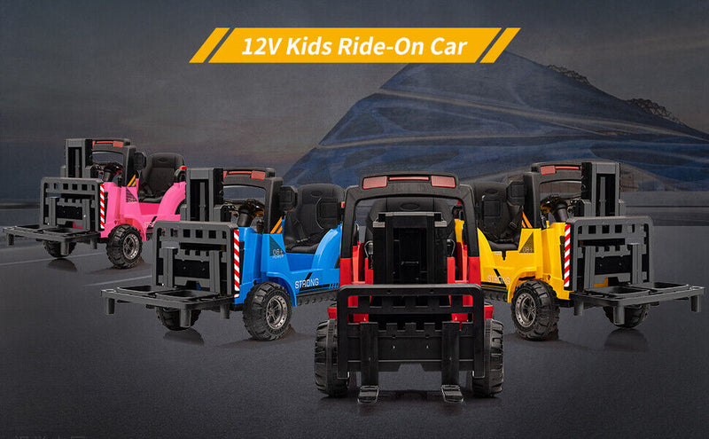 Load image into Gallery viewer, Electric Ride-On Construction Forklift with Remote Control and Built-In Music - 12V
