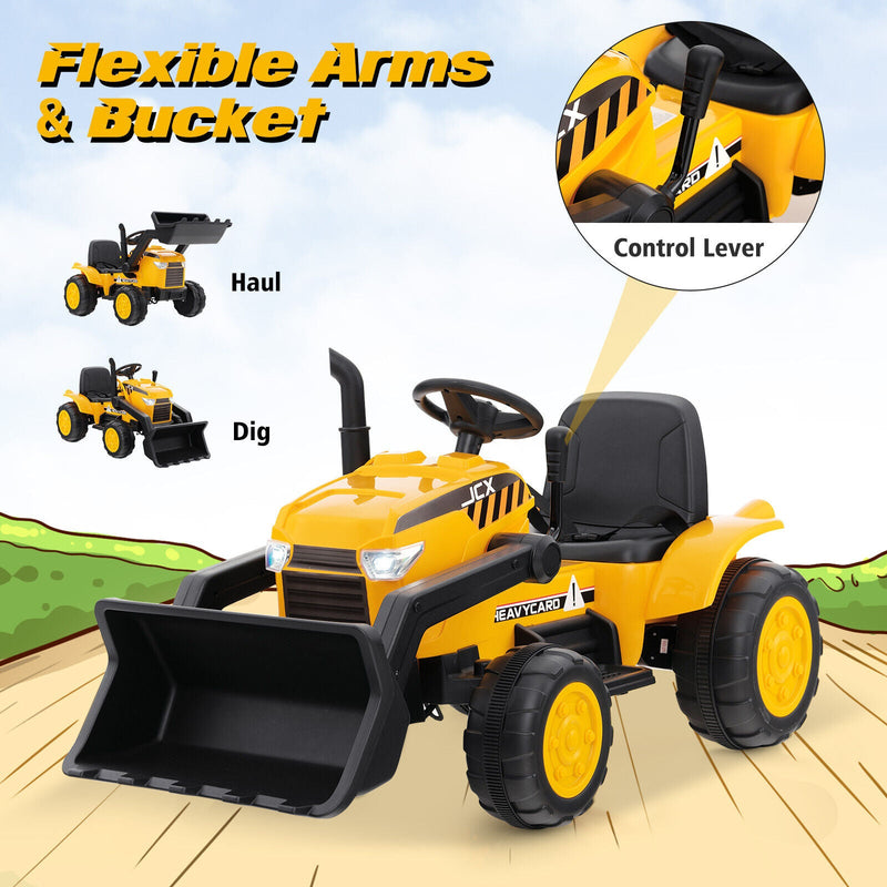 Load image into Gallery viewer, Electric Ride-On Excavator Digger with RC Control, Lights, and Music for Kids (12V)
