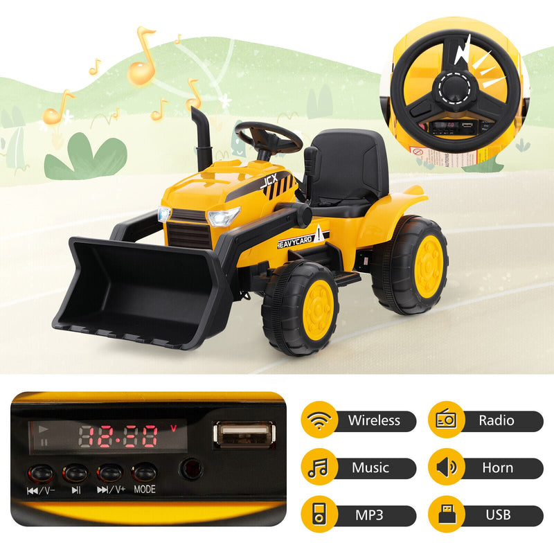 Load image into Gallery viewer, Electric Ride-On Excavator Digger with RC Control, Lights, and Music for Kids (12V)
