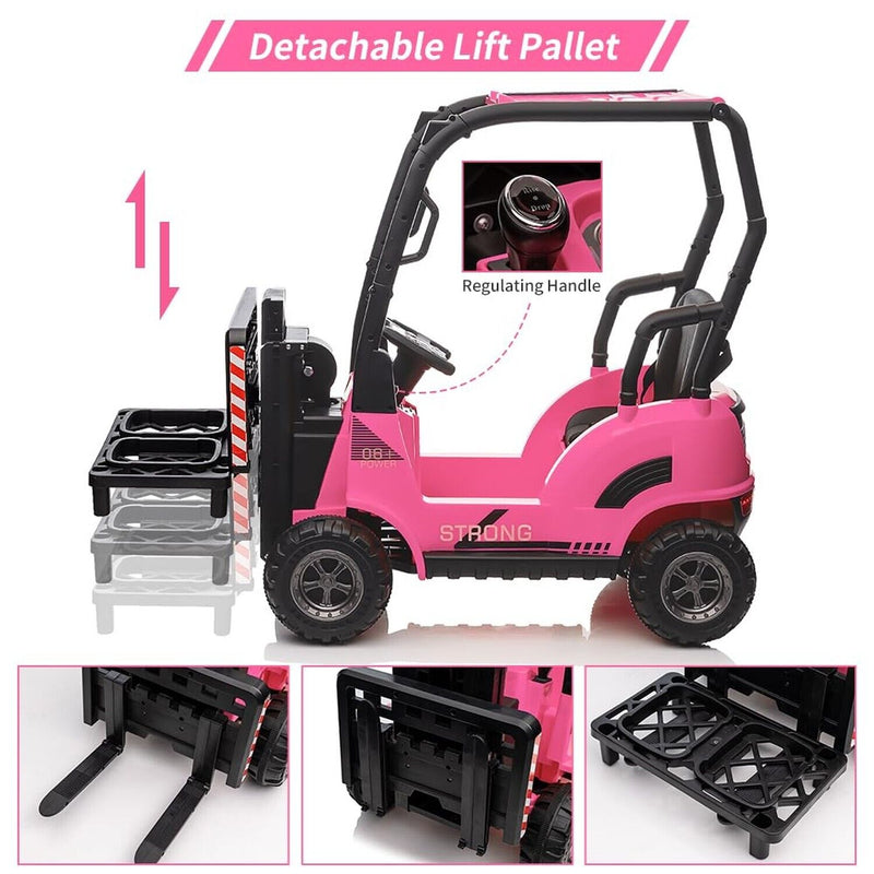 Load image into Gallery viewer, Electric Ride-On Forklift Car with Tent for Kids - Construction-Themed Fun!
