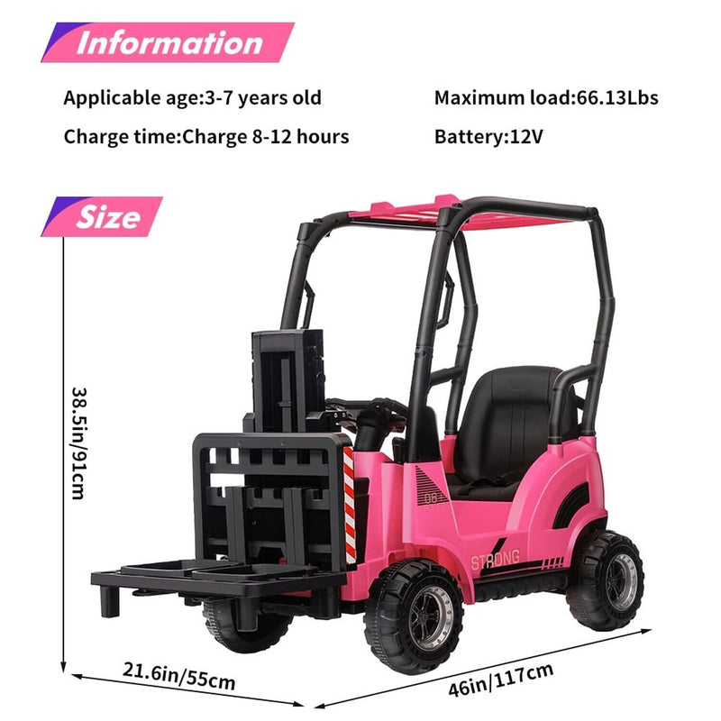Load image into Gallery viewer, Electric Ride-On Forklift Car with Tent for Kids - Construction-Themed Fun!
