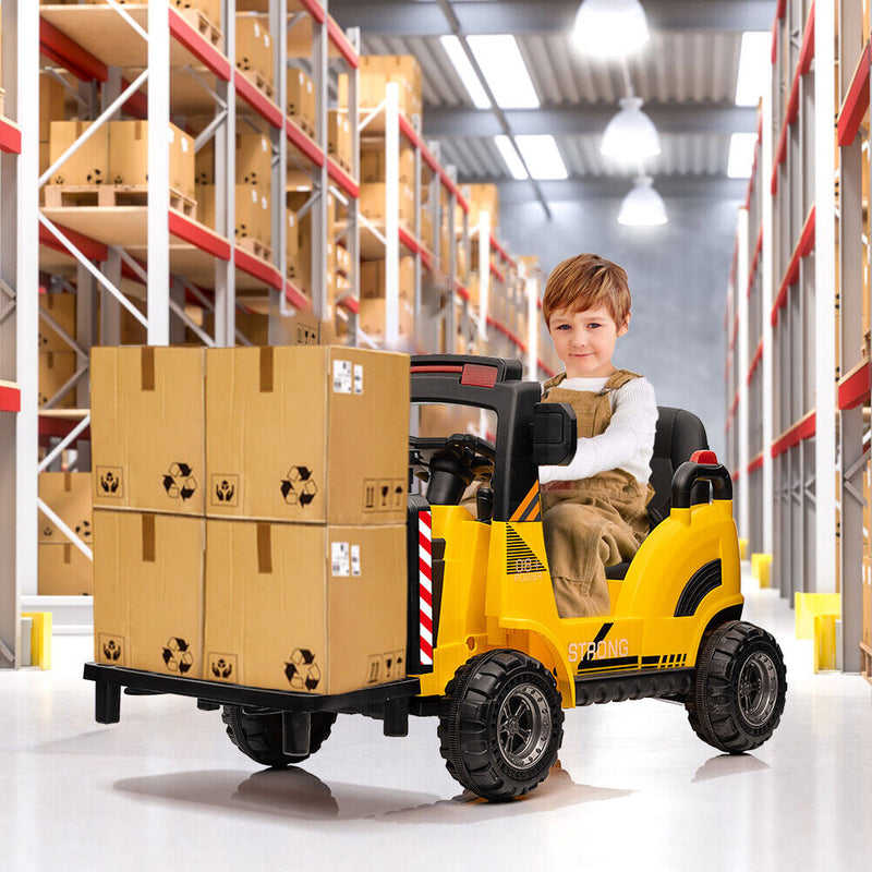 Load image into Gallery viewer, Electric Ride-On Forklift for Kids with Remote Control - 2 Speed Options for Boys and Girls
