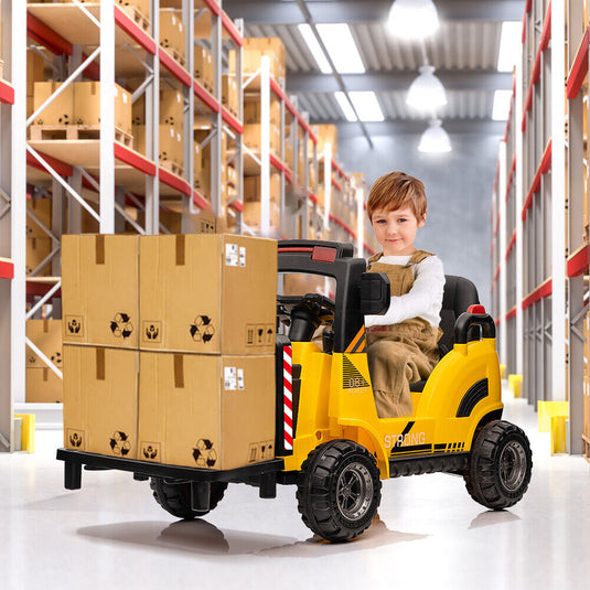 Electric Ride-On Forklift for Kids with Remote Control - 2 Speed Options for Boys and Girls