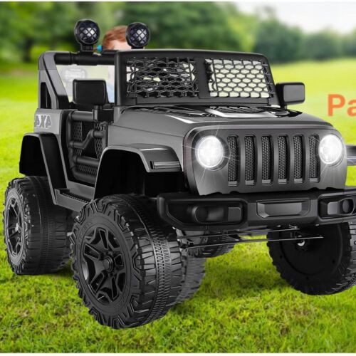 Load image into Gallery viewer, Electric Ride-On Jeep for Kids with Remote Control, Bluetooth, LED Lights, and MP3 Player
