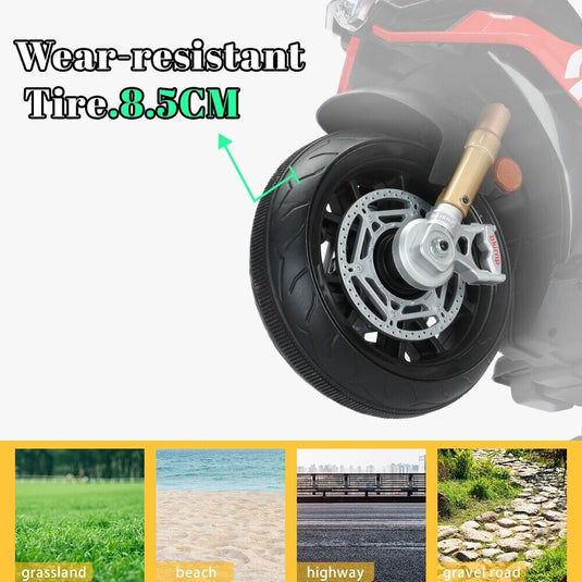 Electric Ride-On Motorbike for Kids 1-4 Years with LED Lights and MP3 Music