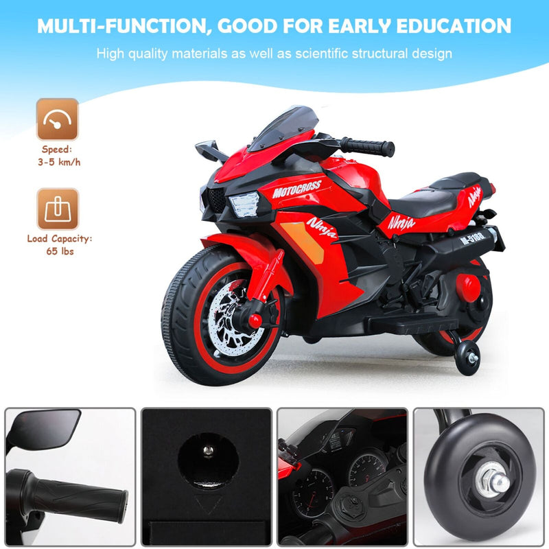 Load image into Gallery viewer, Electric Ride-On Motorbike for Kids - 12V Rechargeable 2-Wheel Car

