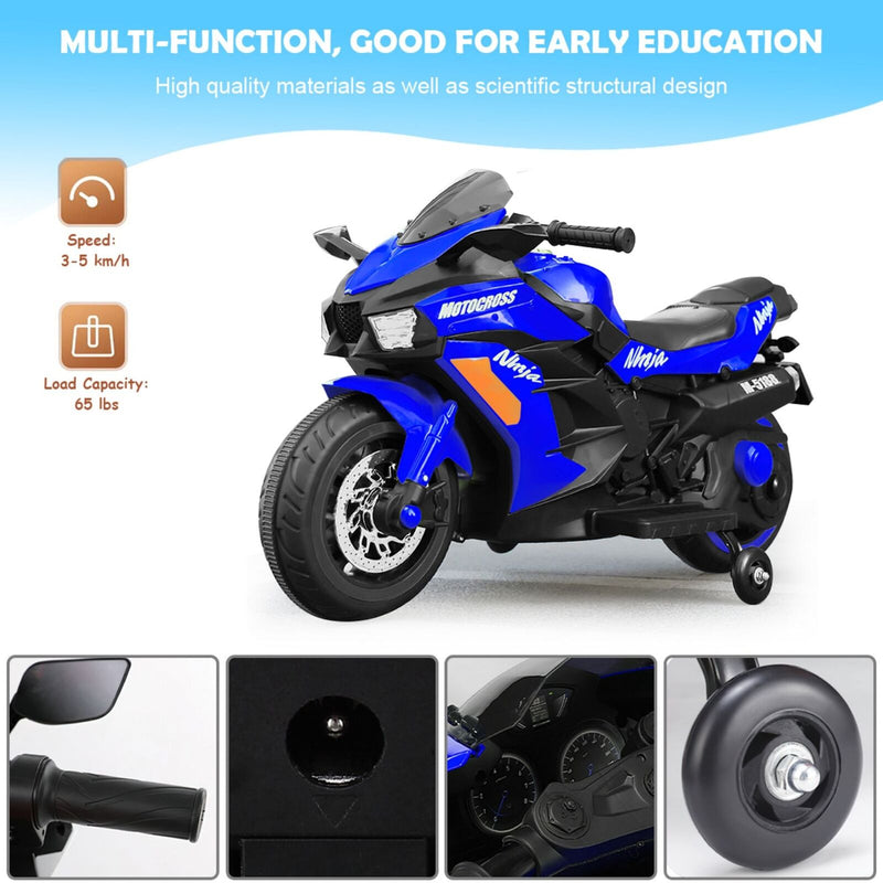 Load image into Gallery viewer, Electric Ride-On Motorbike for Kids - 12V Rechargeable 2-Wheel Car
