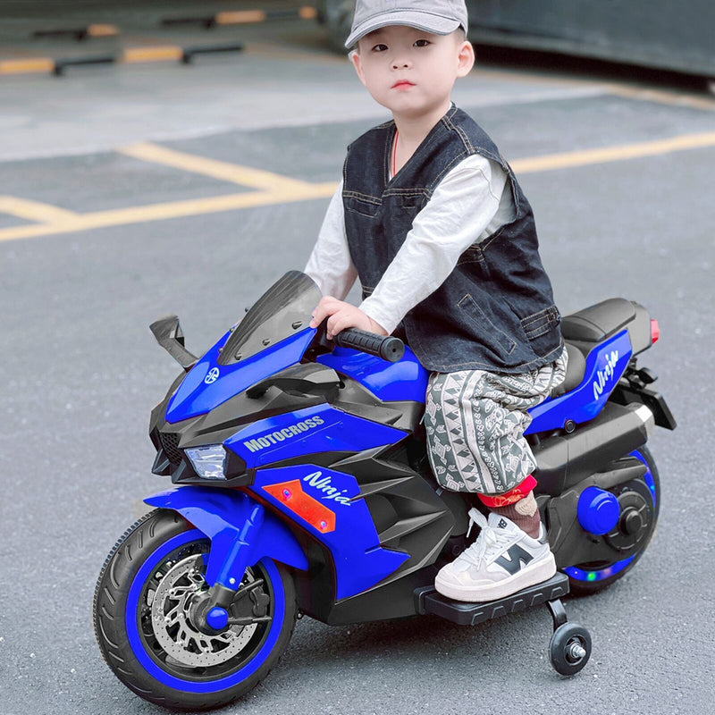 Load image into Gallery viewer, Electric Ride-On Motorbike for Kids - 12V Rechargeable 2-Wheel Car
