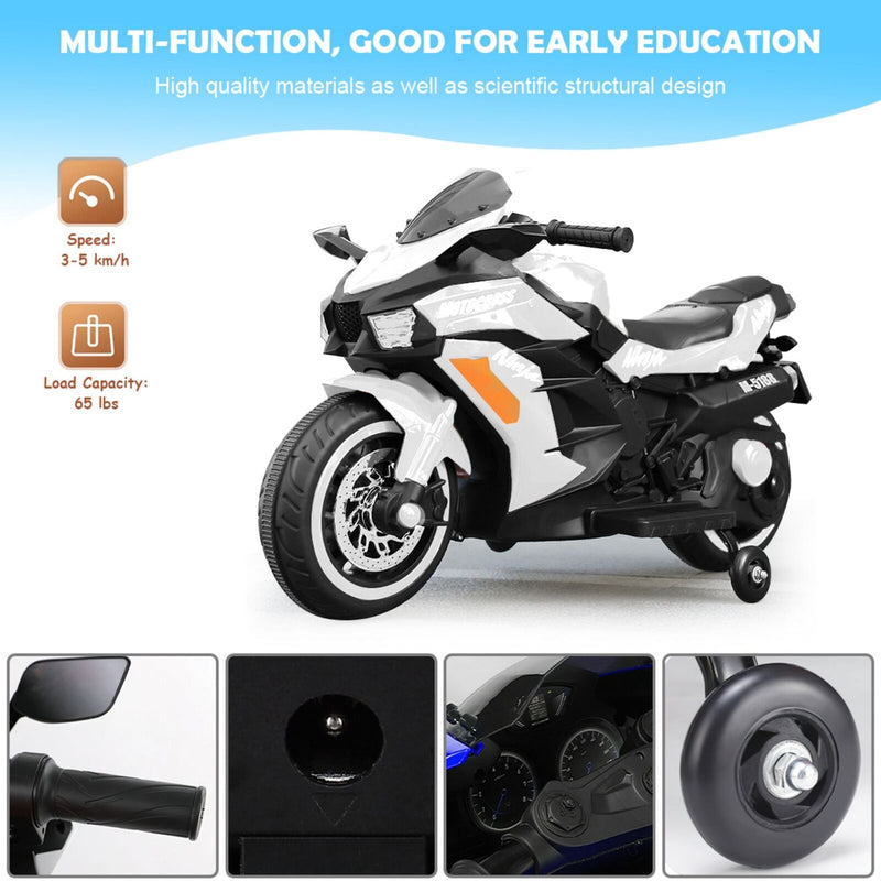 Load image into Gallery viewer, Electric Ride-On Motorbike for Kids - 12V Rechargeable 2-Wheel Car
