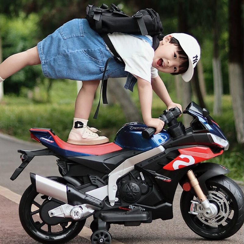 Load image into Gallery viewer, Electric Ride-On Motorbike for Kids Ages 1-4 with Bluetooth and MP3 Compatibility
