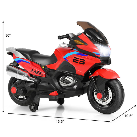 Electric Ride-On Motorcycle Toy for Kids with Headlights and Music