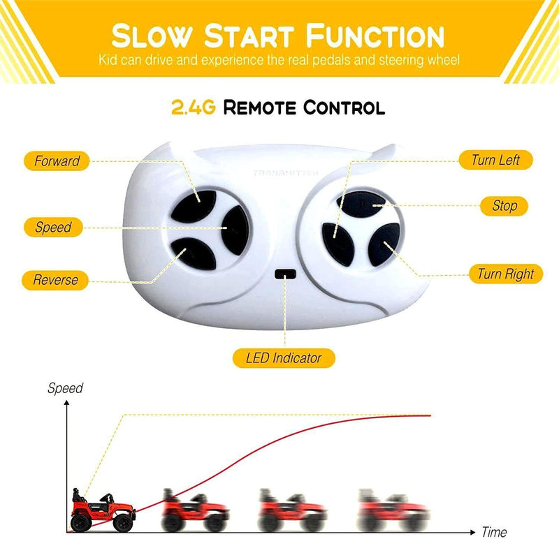 Load image into Gallery viewer, Electric Ride-On Toy Car for Kids with LED Lights, Bluetooth, and 2 Speeds - Red
