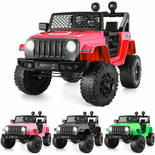 Electric Ride-On Truck for Kids with Parent Remote, Music & LED Lights - 12V