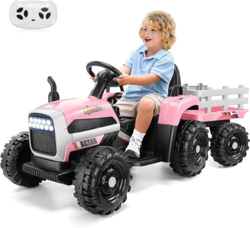 Load image into Gallery viewer, Electric Ride-On Tractor for Kids with Remote Control, LED Lights, and Music Player
