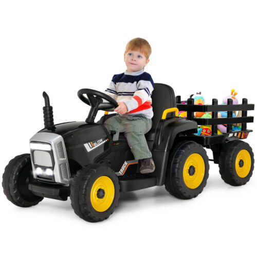 Load image into Gallery viewer, Electric Ride-on Tractor with Trailer for Kids - 3 Speeds &amp; Remote Control
