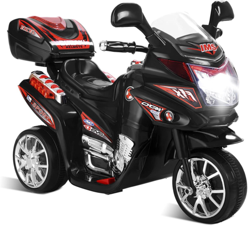 Load image into Gallery viewer, Electric Ride-On Trike with Music, Horn, and Headlights - Black

