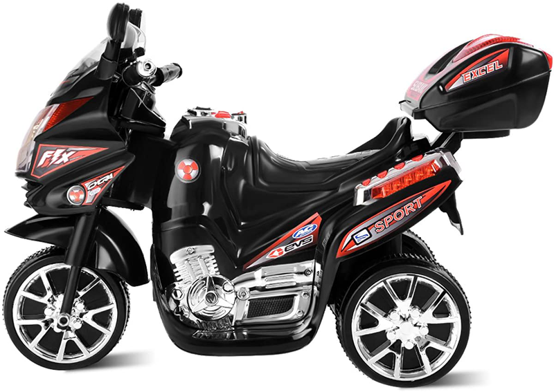 Load image into Gallery viewer, Electric Ride-On Trike with Music, Horn, and Headlights - Black
