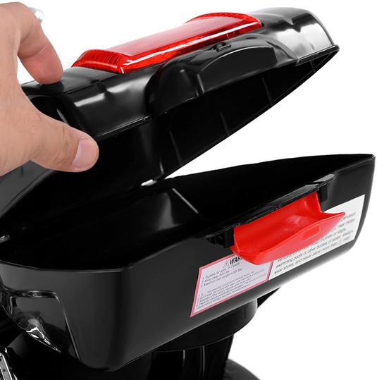 Electric Ride-On Trike with Music, Horn, and Headlights - Black