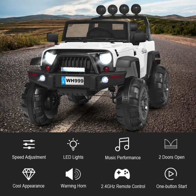 Load image into Gallery viewer, Electric Ride-On Truck for Kids with MP3, LED Lights, and Spring Suspension
