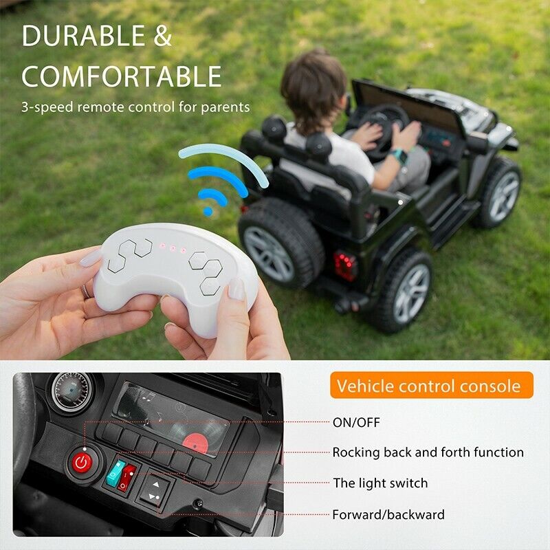 Load image into Gallery viewer, Electric Ride-On Truck for Kids with Parental Remote Control, MP3 Player, LED Lights, and 3 Speed Options
