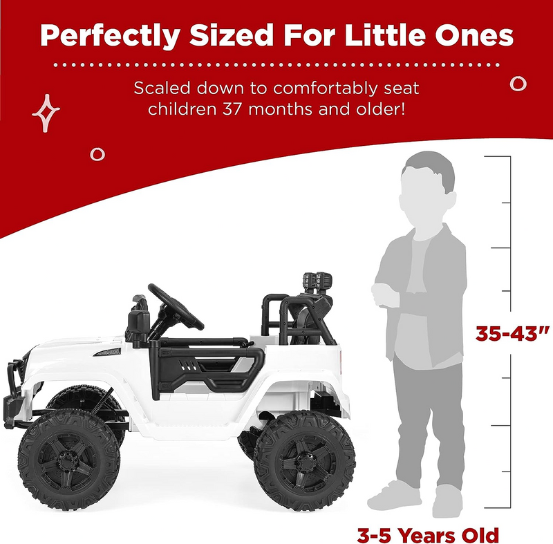 Load image into Gallery viewer, Electric Ride-On Truck for Kids with Remote Control and Aux Port - White
