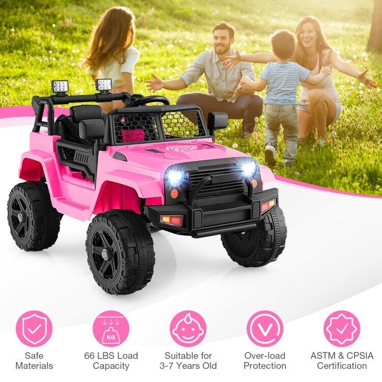 Load image into Gallery viewer, Electric Ride-On Truck for Kids with Remote Control and Headlights - 12V Children&#39;s Toy Car
