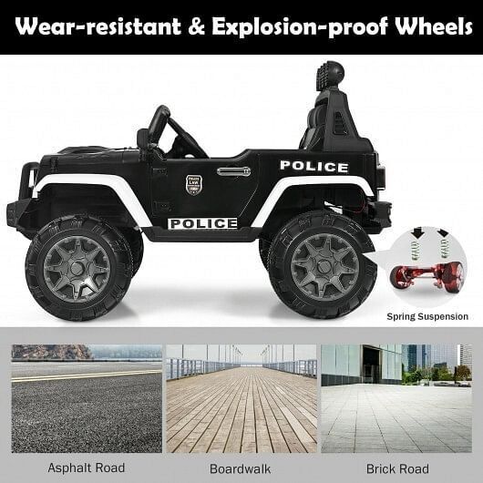 Load image into Gallery viewer, Electric Ride-On Truck for Kids with Remote Control and Magnetic Double Doors - Black &amp; White
